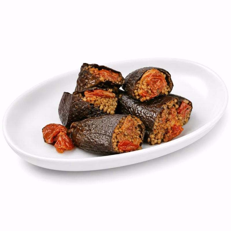 kuru patlıcan dolması, ara sıcak meze çeşitleri toptan meze siparişi