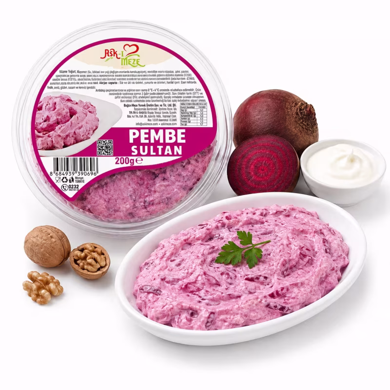 pembe sultan yoğurtlu pancarlı meze paketi 200 g